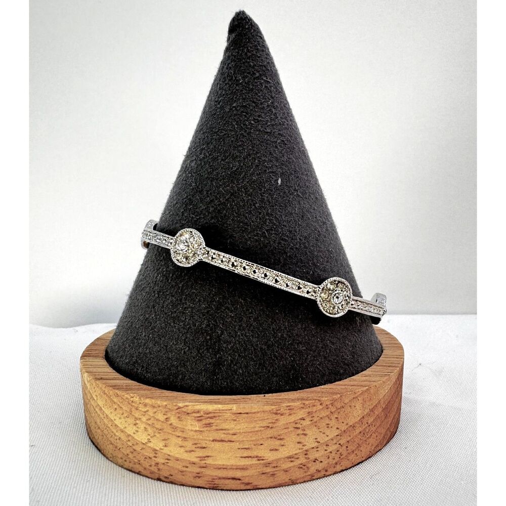 Vintage Stauer Rhodium Bangle - Picture 3 of 7
